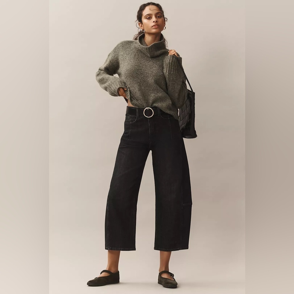 NWT Size 29 - The Kenna Mid-Rise Heritage Barrel Jeans by Pilcro Black